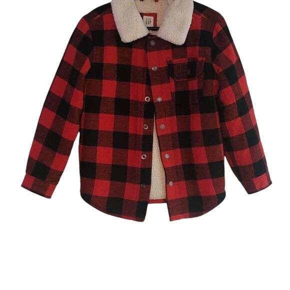 Gap Boys Buffalo Plaid Shirt Jacket - Picture 2 of 14